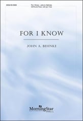 For I Know SATB choral sheet music cover